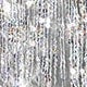 Women's Silver Polyester Metallic fringe set with crop top