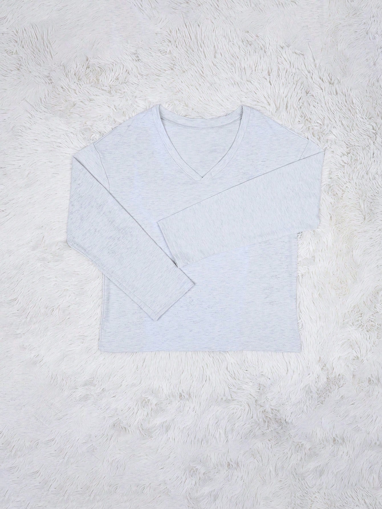Women's Heather Gray Cotton Sweatshirt with oversized