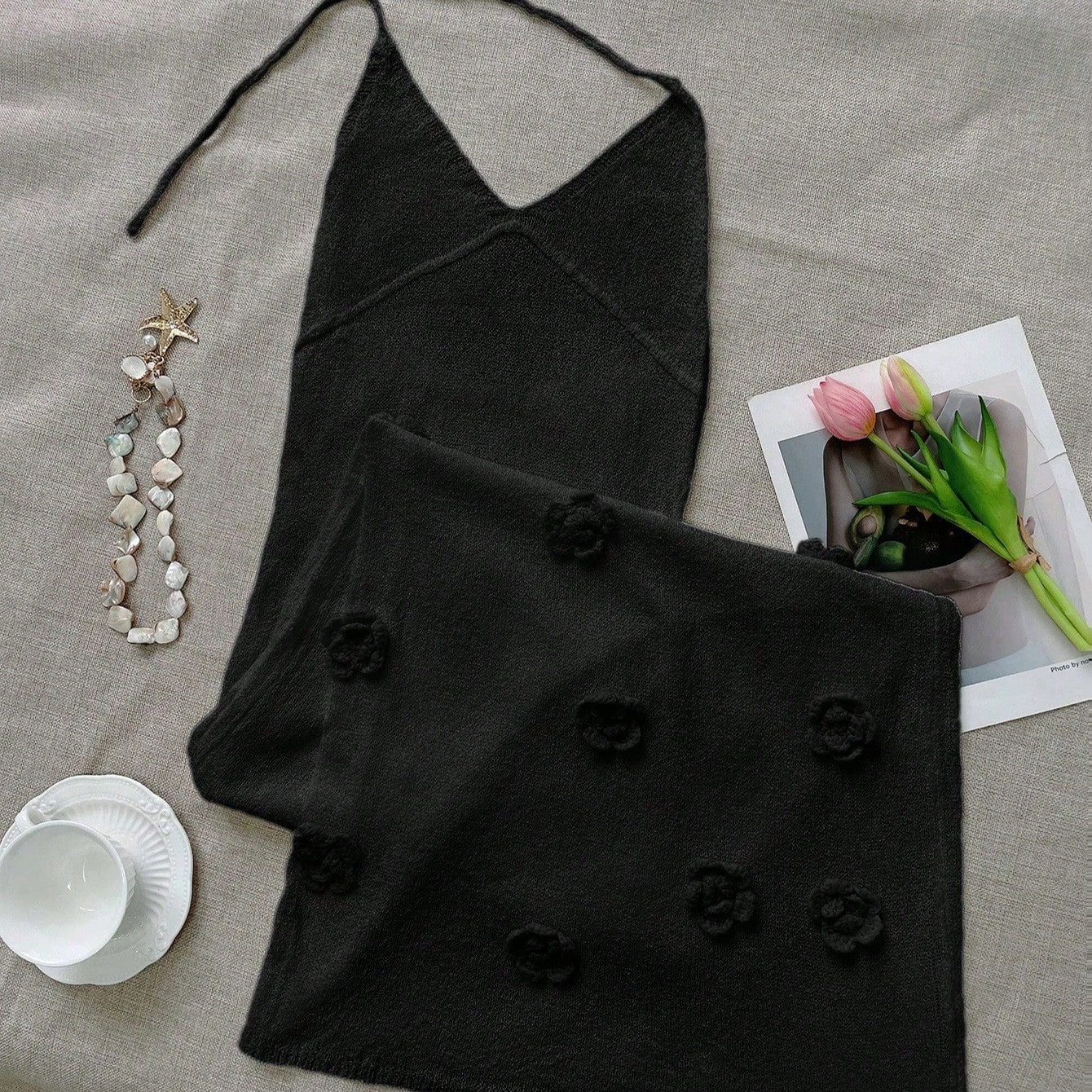 Women's Black Two Piece Sets