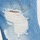 Women's Light Blue Cotton Blend Straight Leg Denim Style Cargo Pants