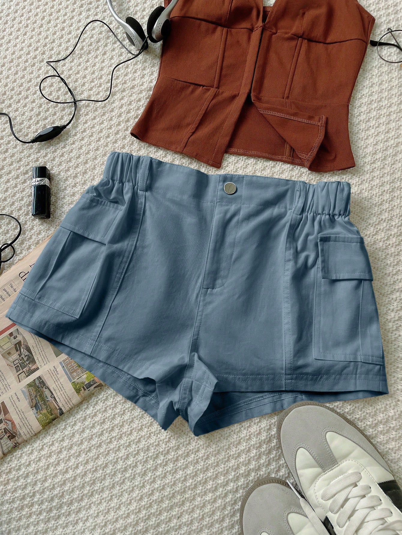 Women's Apperloth Women Cargo Shorts with Elastic Waist