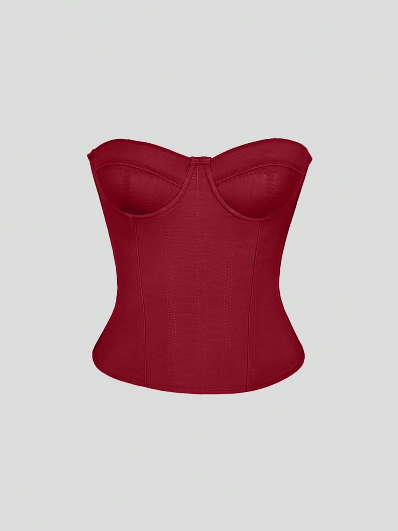 Women's Red Corset Bustier Top