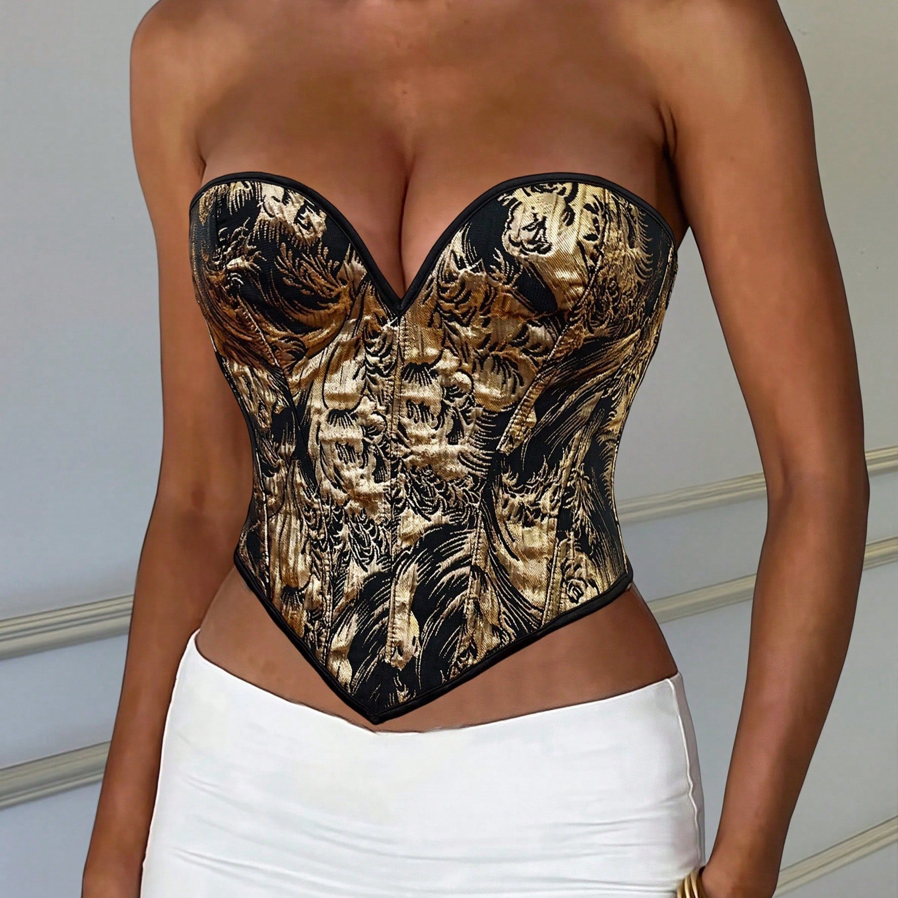 Women's Colorful Corset Bustier Top