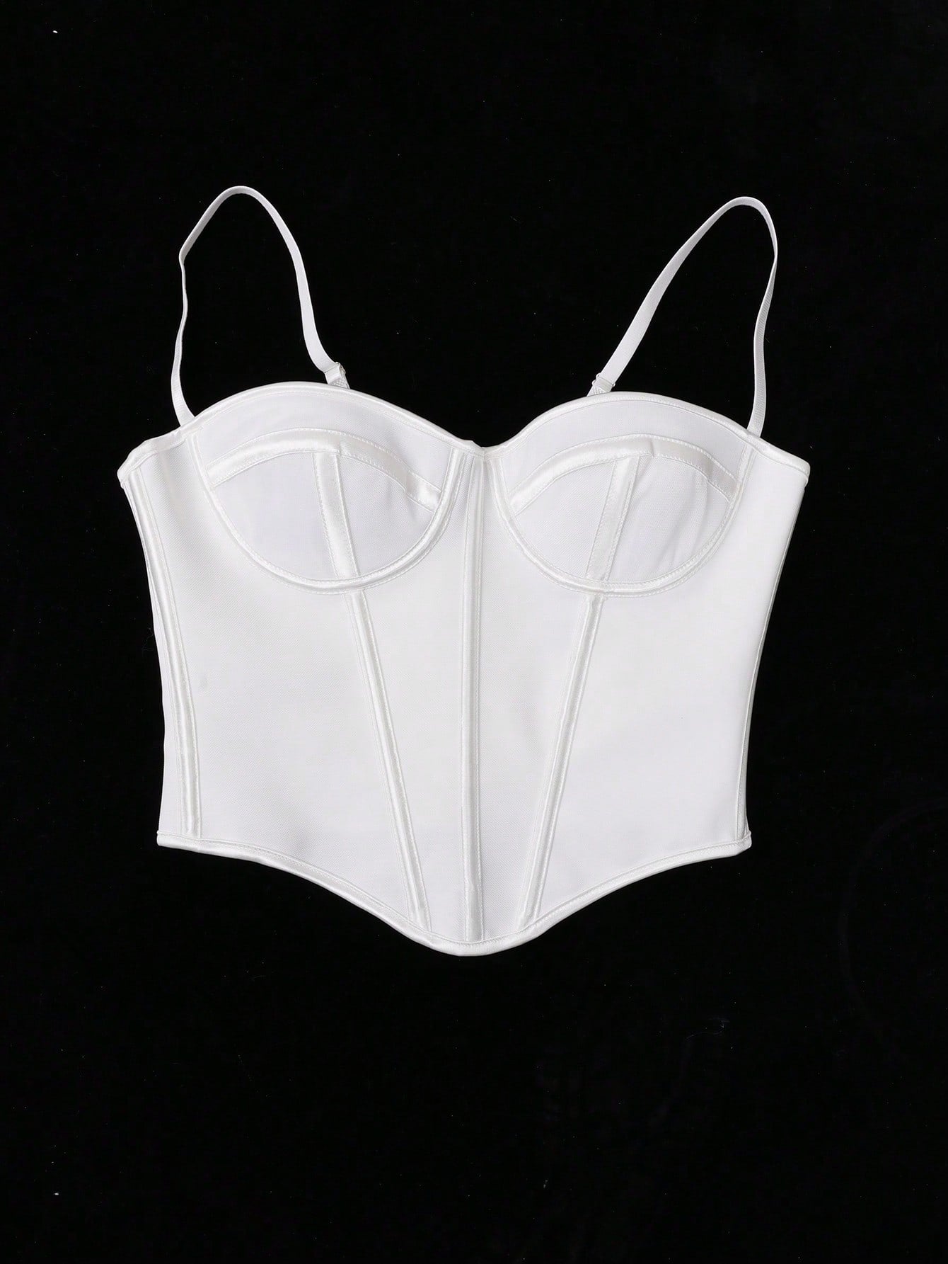 Women's Pure White Bustier Corset Top for Summer