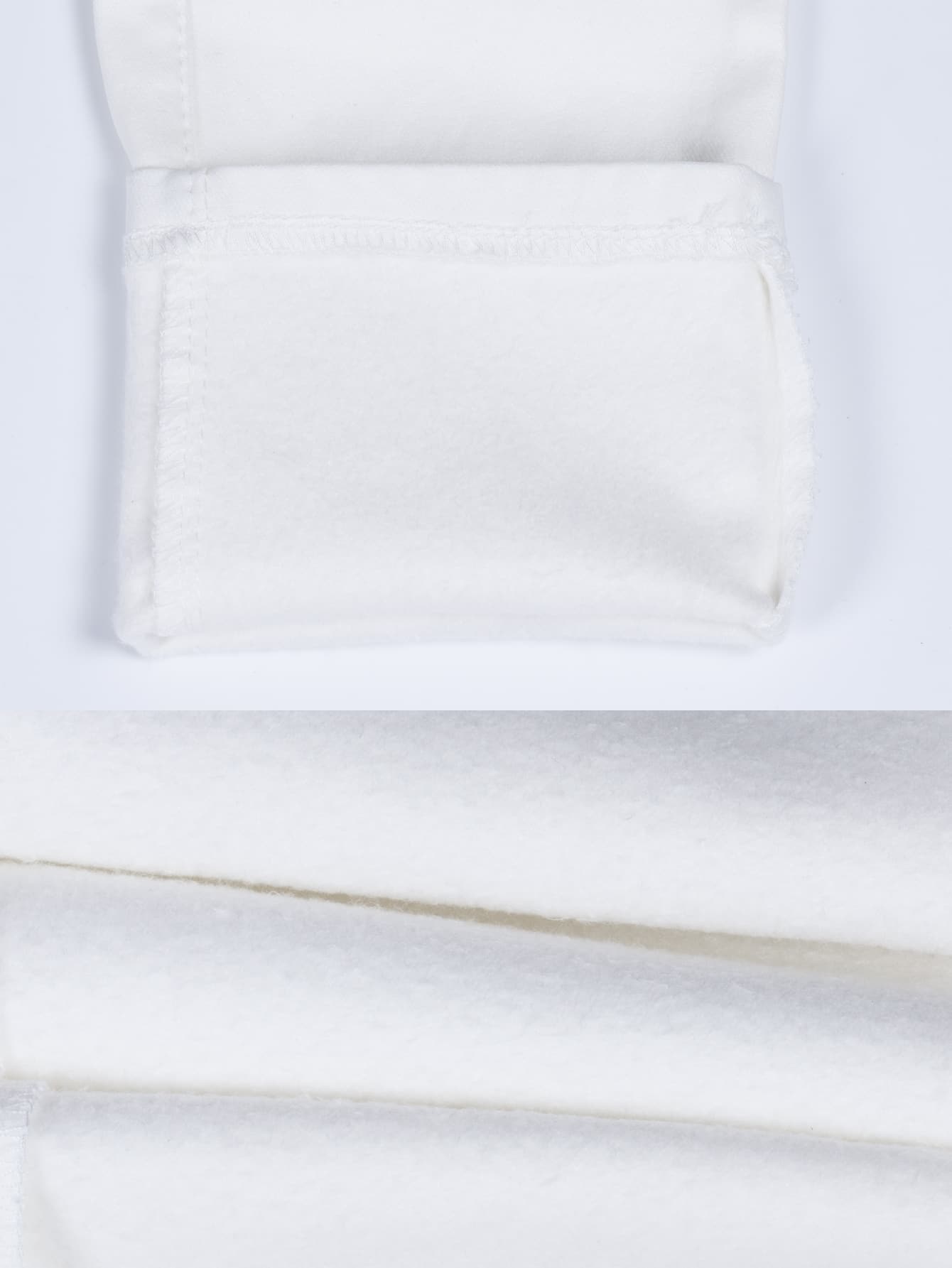Women's White Cotton Blend Straight Leg Cargo Pants with Pocket Detail