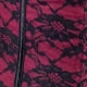 Women's Black Red Cotton Blend Two-Tone Blouse with Contrast Detail