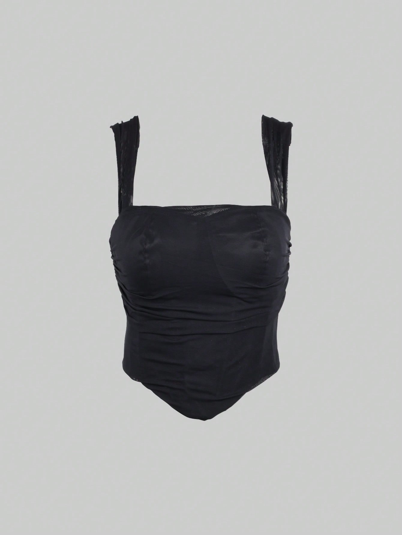 Women's Black Sweetheart Hook-Front Boned Corset Bustier