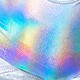 Women's Silver Cotton Blend Holographic Corset Top with Criss-Cross Detail