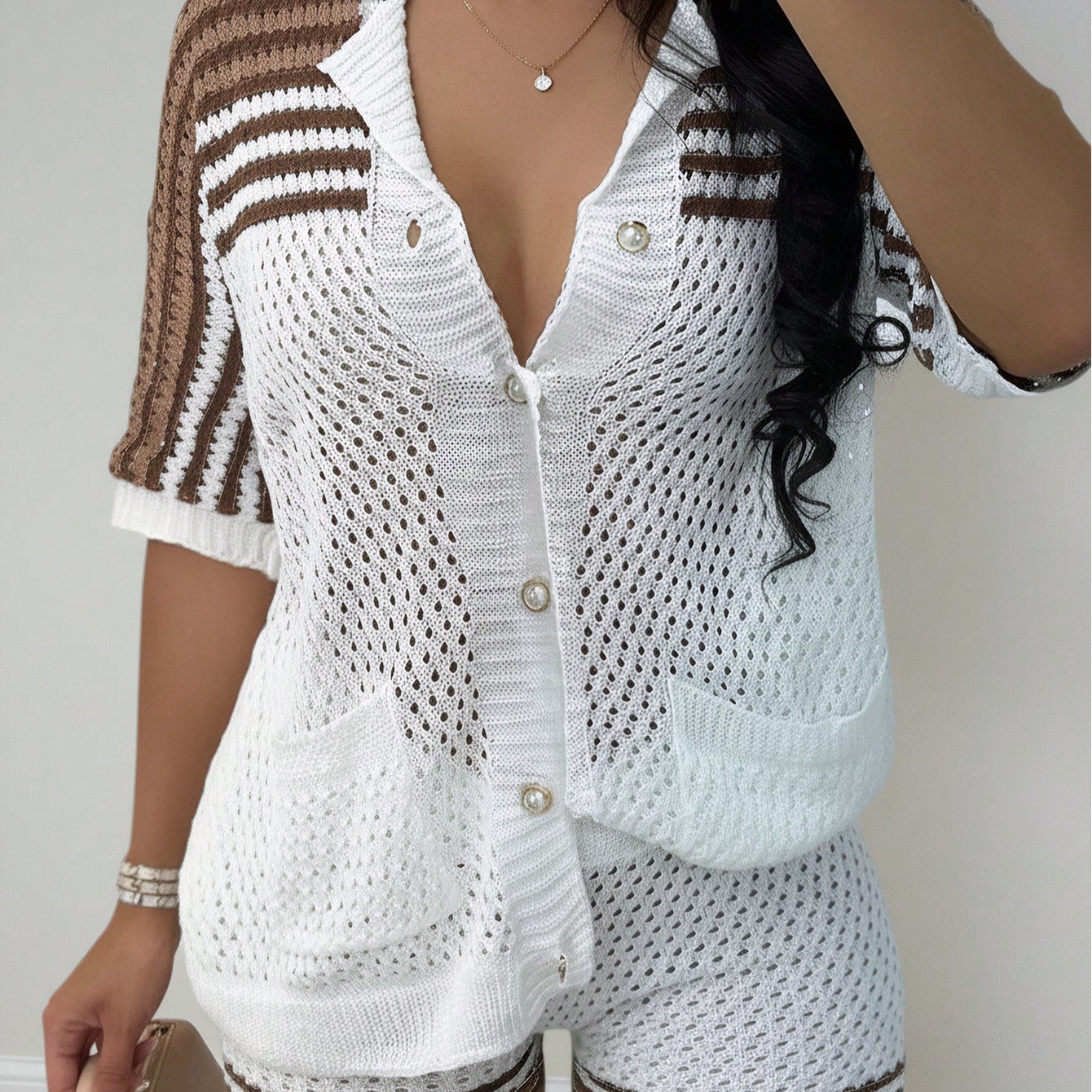 Women's Brown Ribbed Knit Midi bodycon dress with sleeveless