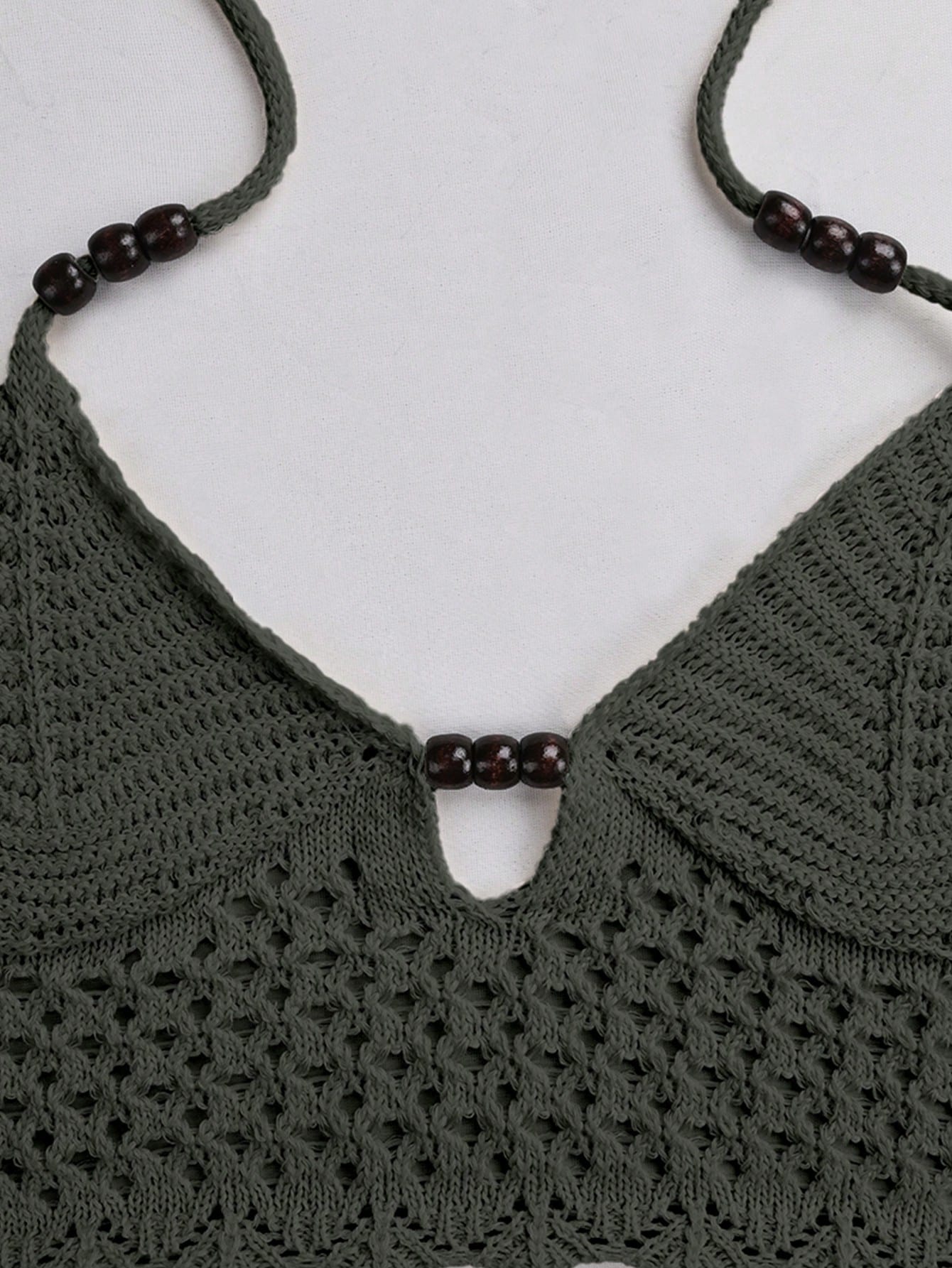 Women's Apperloth Women Crochet Halter Top and Mini Skirt Set