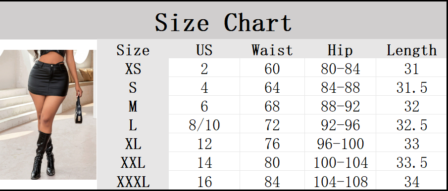 Apperloth Sexy Zip Up PU Leather Bodycon Mini Skirts