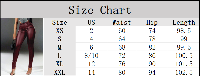 Apperloth Women Wine Red High Waist Skinny Leggings Tapered Pants