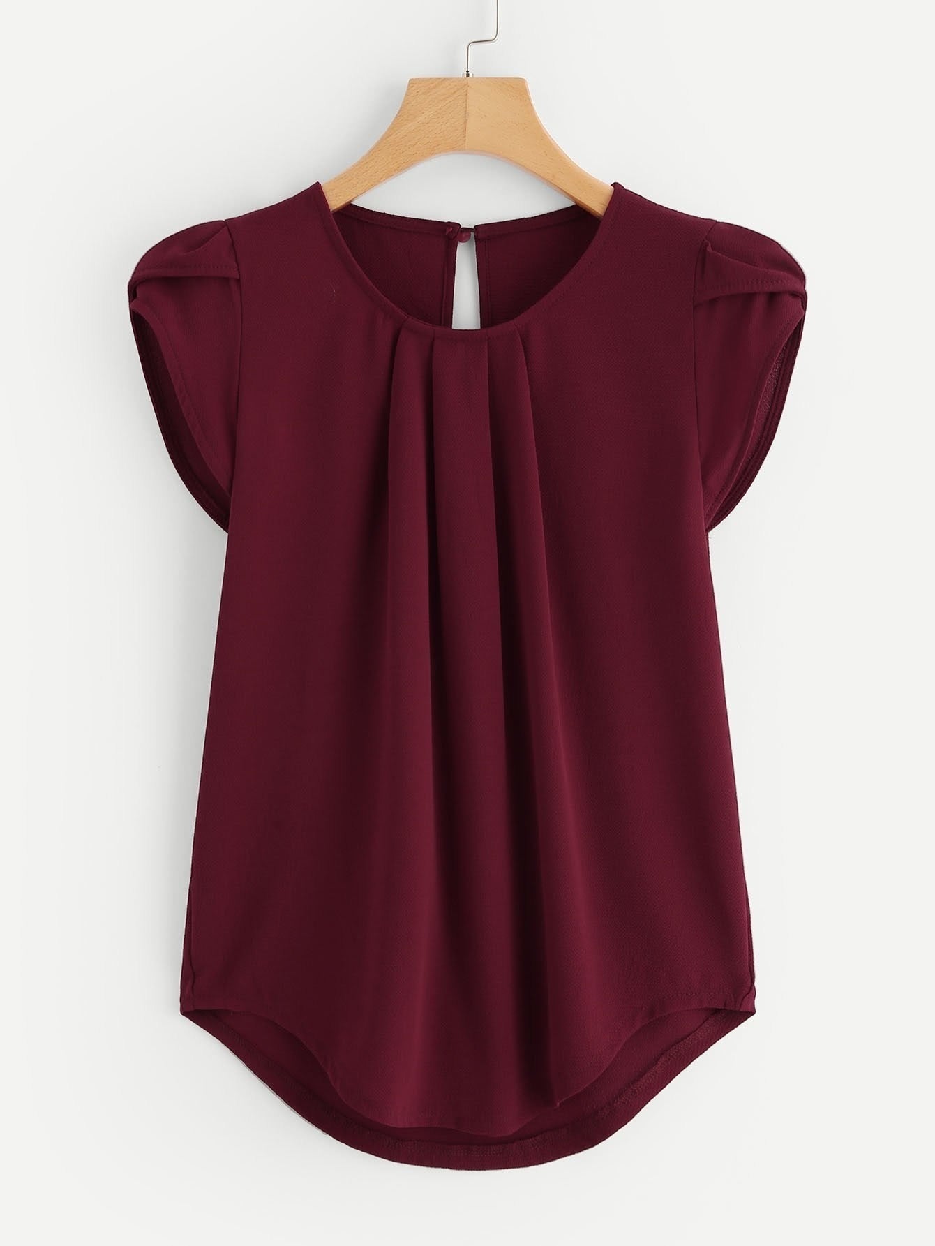Women's Black Short Sleeve Dress Blouse