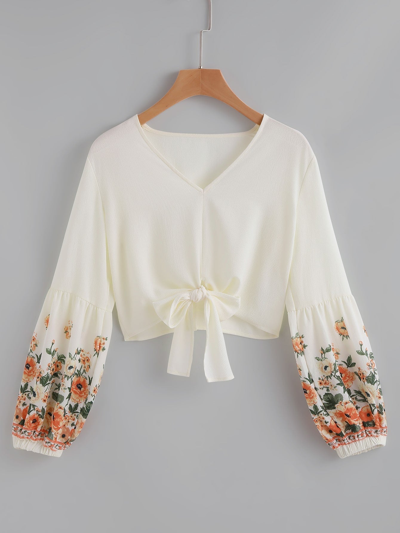 Women's White Long Sleeve Button Up Blouse