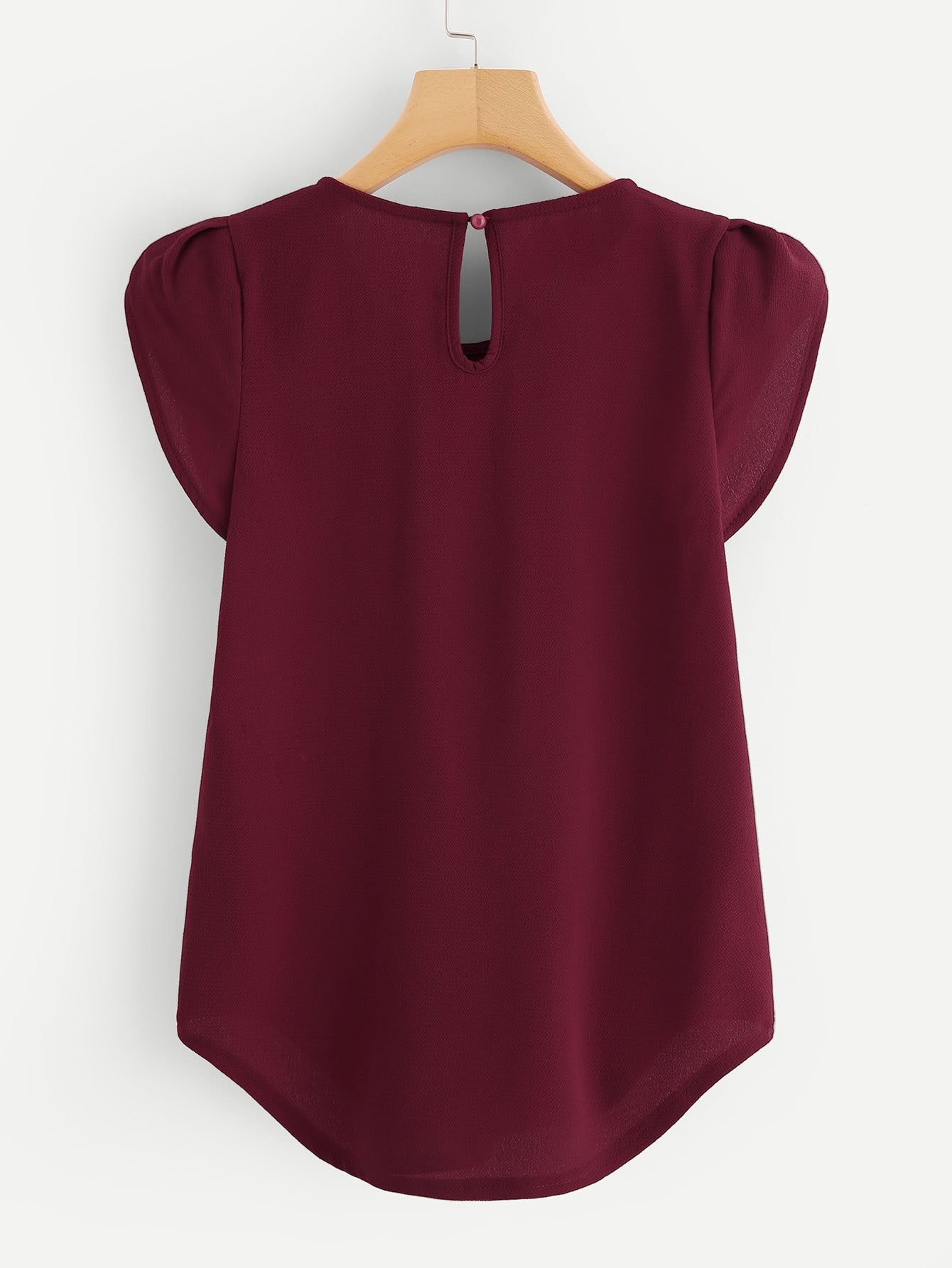 Women's Black Short Sleeve Dress Blouse