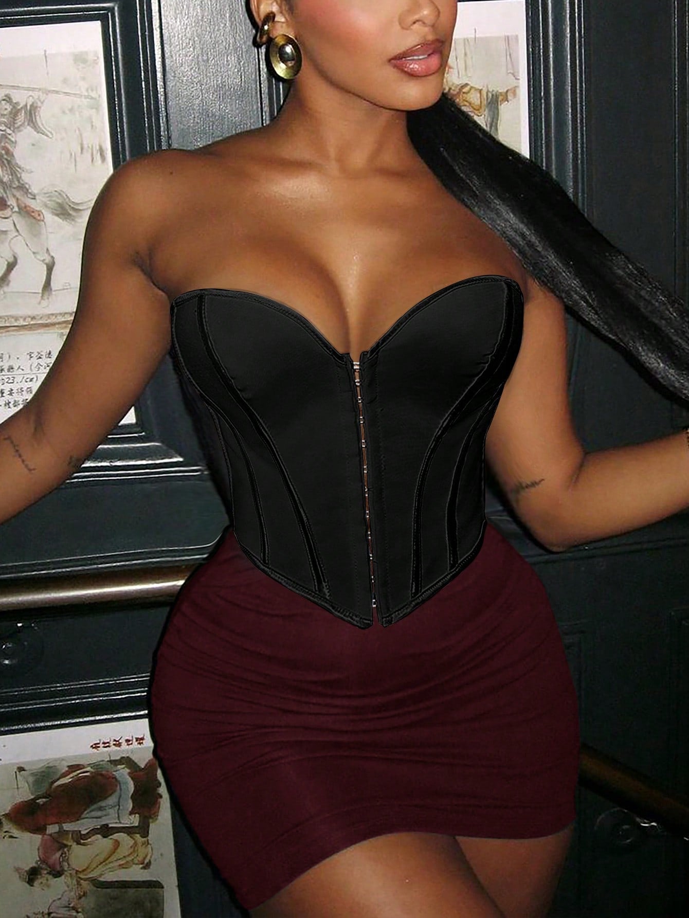 Apperloth Women Sexy Corset With Fish Bone