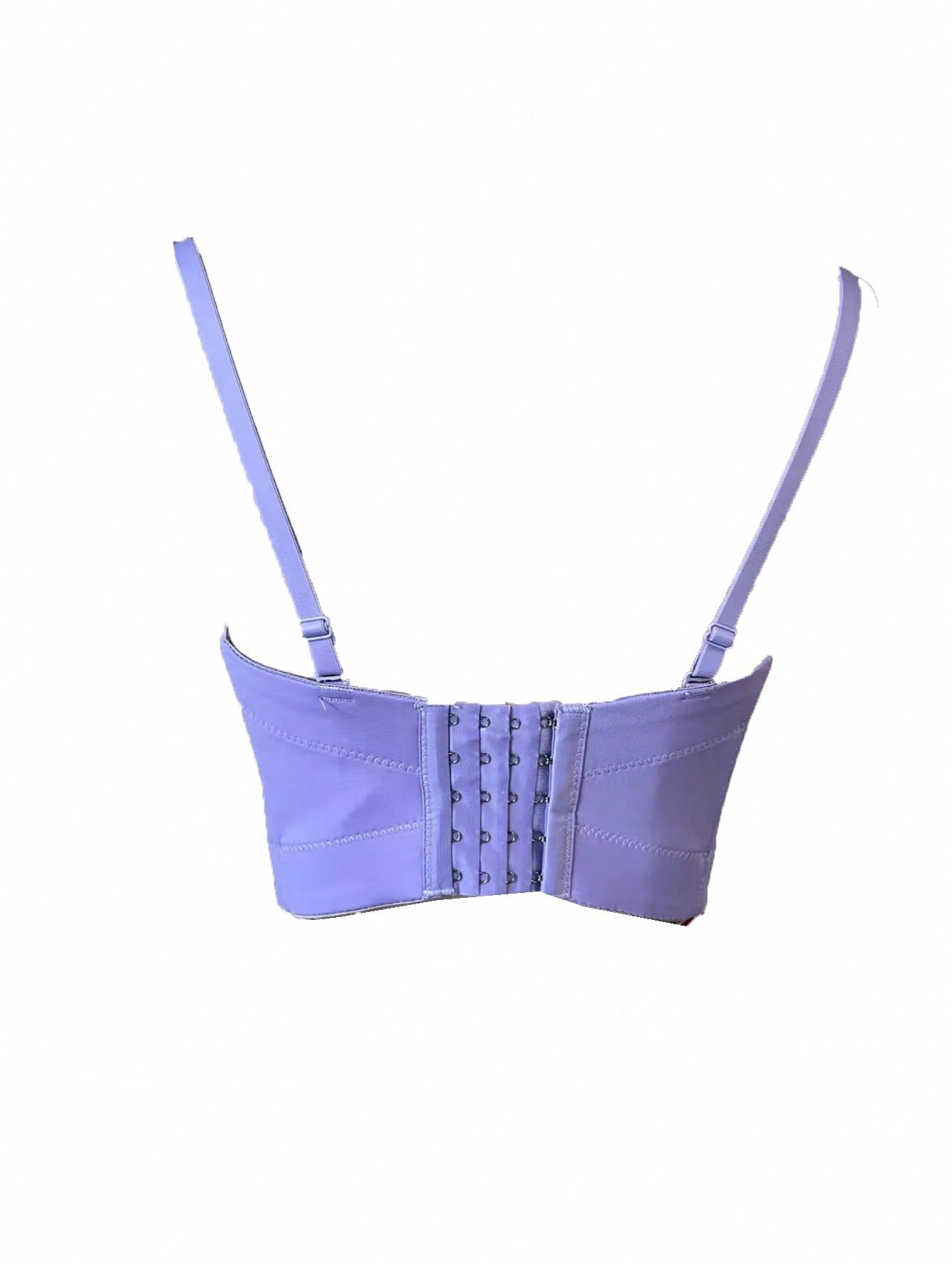 3D Butterfly Decor Purple Corset Crop Cami Top Bustier Spaghetti Strap Slim Party Corset Top