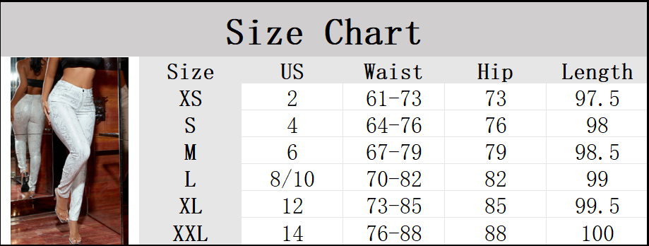 Apperloth Women Silver Snake Printed PU Leather Legging Pants