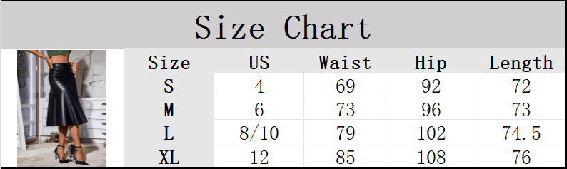 Apperloth Women Black Pleated PU Leather Midi A-line Skirts