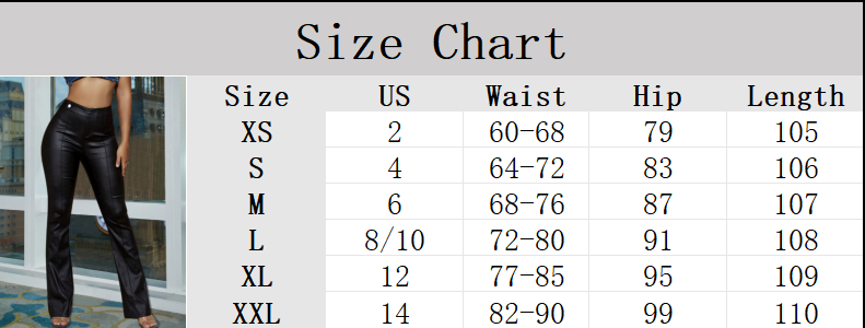 Apperloth Women Black Seam Flare Leg PU Leather Pants