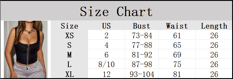 Apperloth Women Square Neck Front Buckle Corset Tube Top