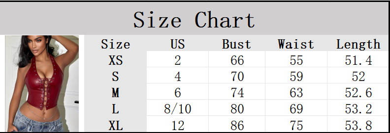 Apperloth Sexy Women Punk Halter Lace Up PU Leather Corset