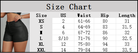 Shorts ajustados de piel sintética para mujer Apperloth 